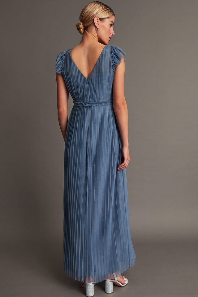 Monsoon Monsoon Women's Wendy Pleated Maxi Dress Blue - 2