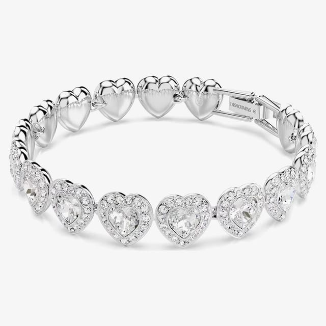 Swarovski Swarovski Women's Ariana Grande X Capsule White Crystal Heart Bracelet 5720860 in Silver - 2