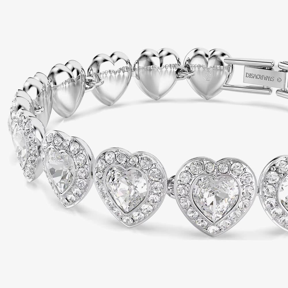 Swarovski Swarovski Women's Ariana Grande X Capsule White Crystal Heart Bracelet 5720860 in Silver - 4