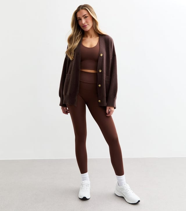 Rise Women's by Zara McDermott Brown Oversized Cardigan Rise New Look - 3