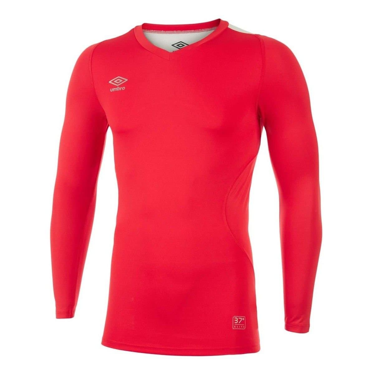 Umbro Umbro Men's Elite V Neck Base Layer Top in Scarlet