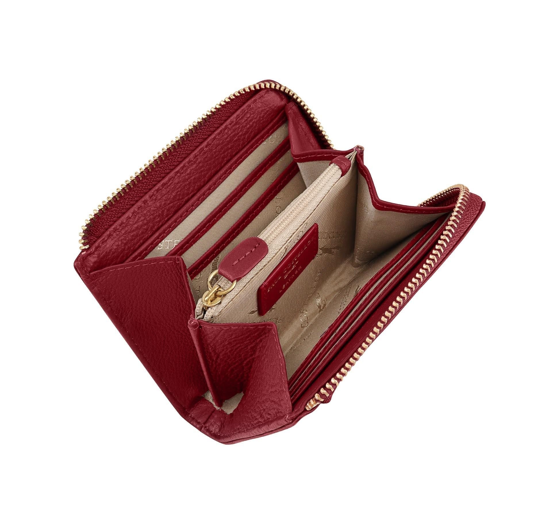 Paul Costelloe Paul Costelloe Women's Tano Leather Purse in Dark Red - 4