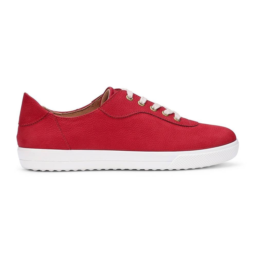 Hotter Hotter Women's 'Rosie' Nubuck Trainers in Red - 1