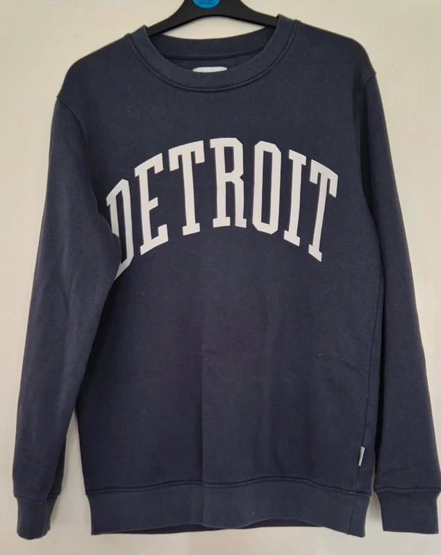 Easy Mens navy slogan jumper