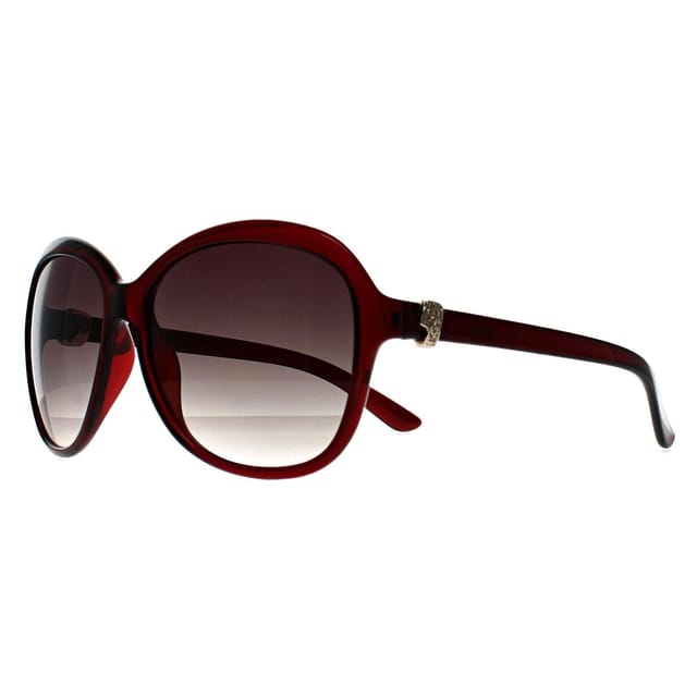 Seksy Seksy Women's Oval Transparent Burgundy Smoke Gradient N2812 in Red - 2