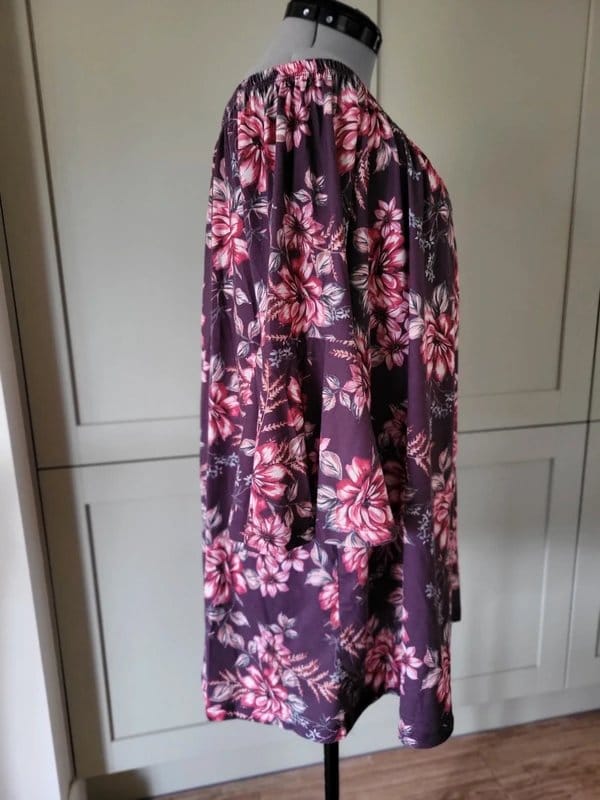 ASOS Pink/Purple Floral Off-Shoulder Stretchy Top/Dress
