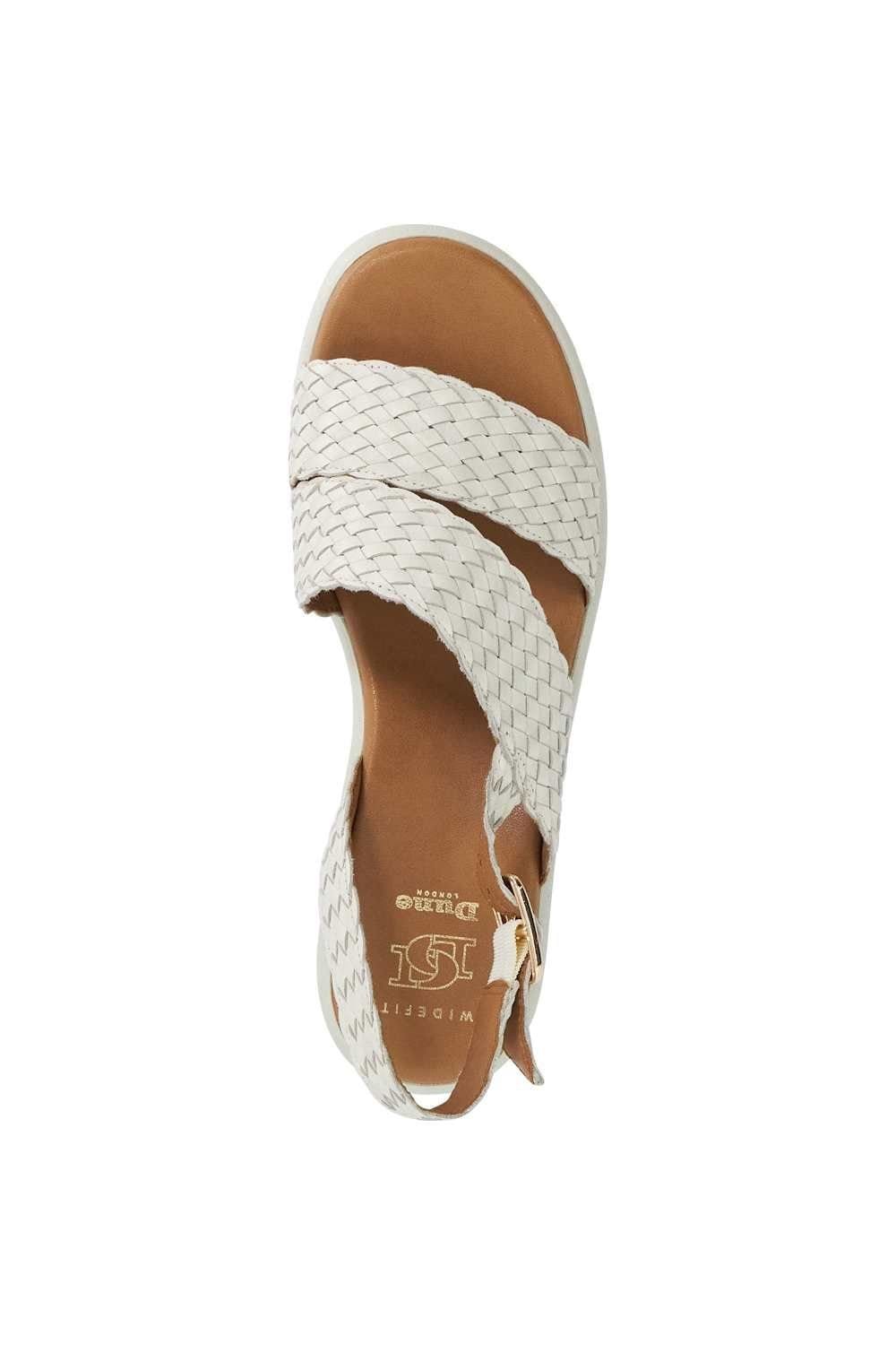 Dune London Dune London Women's Wide Fit 'Kerbie' Leather Wedges in White - 4