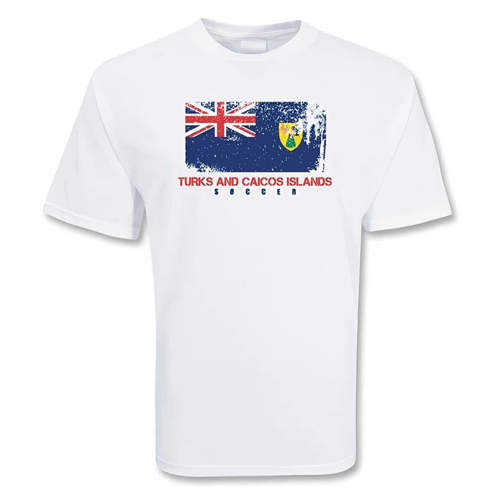 Turks and Caicos Turks and Caicos Men's Soccer T-Shirt in White