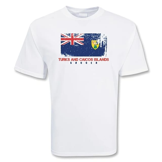 Turks and Caicos Turks and Caicos Men's Soccer T-Shirt in White - 2