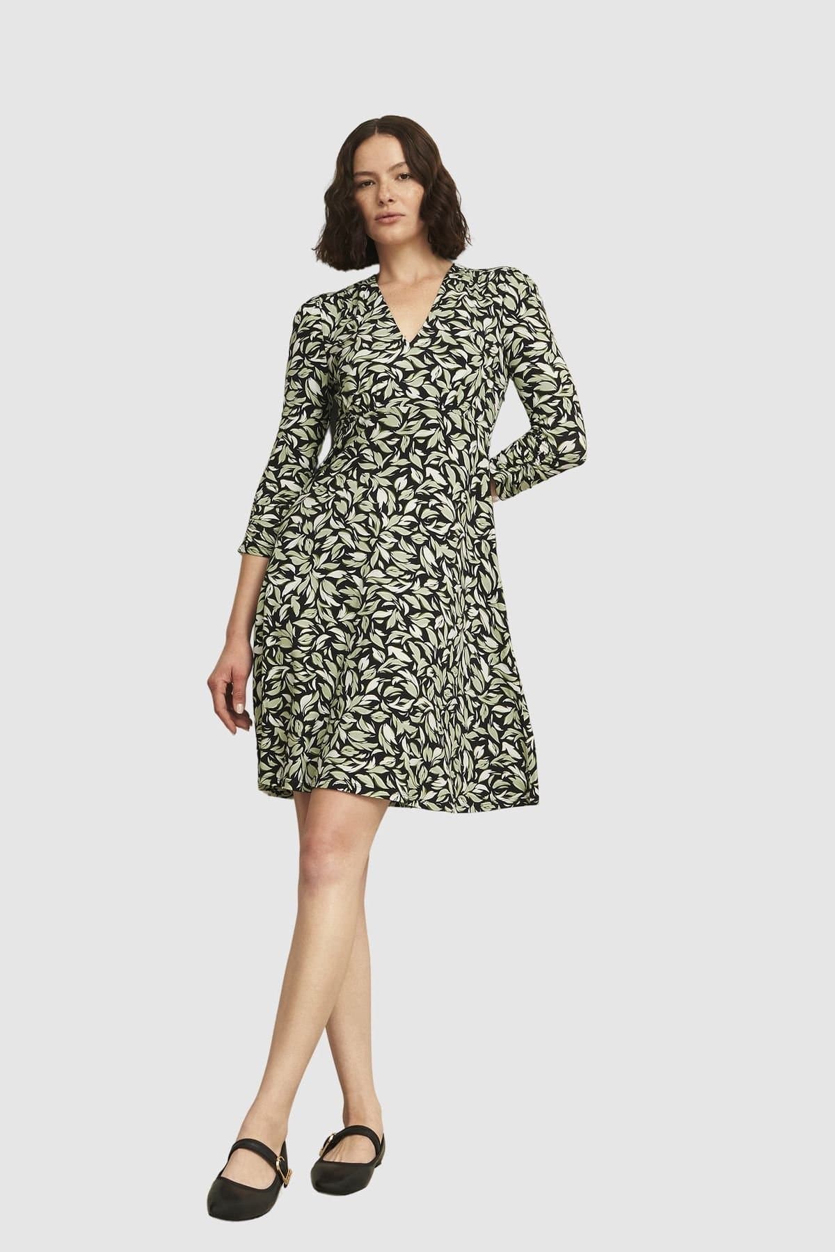 Hobbs London Hobbs London Women's Elosie V-Neck Jersey Dress in Dark Navy