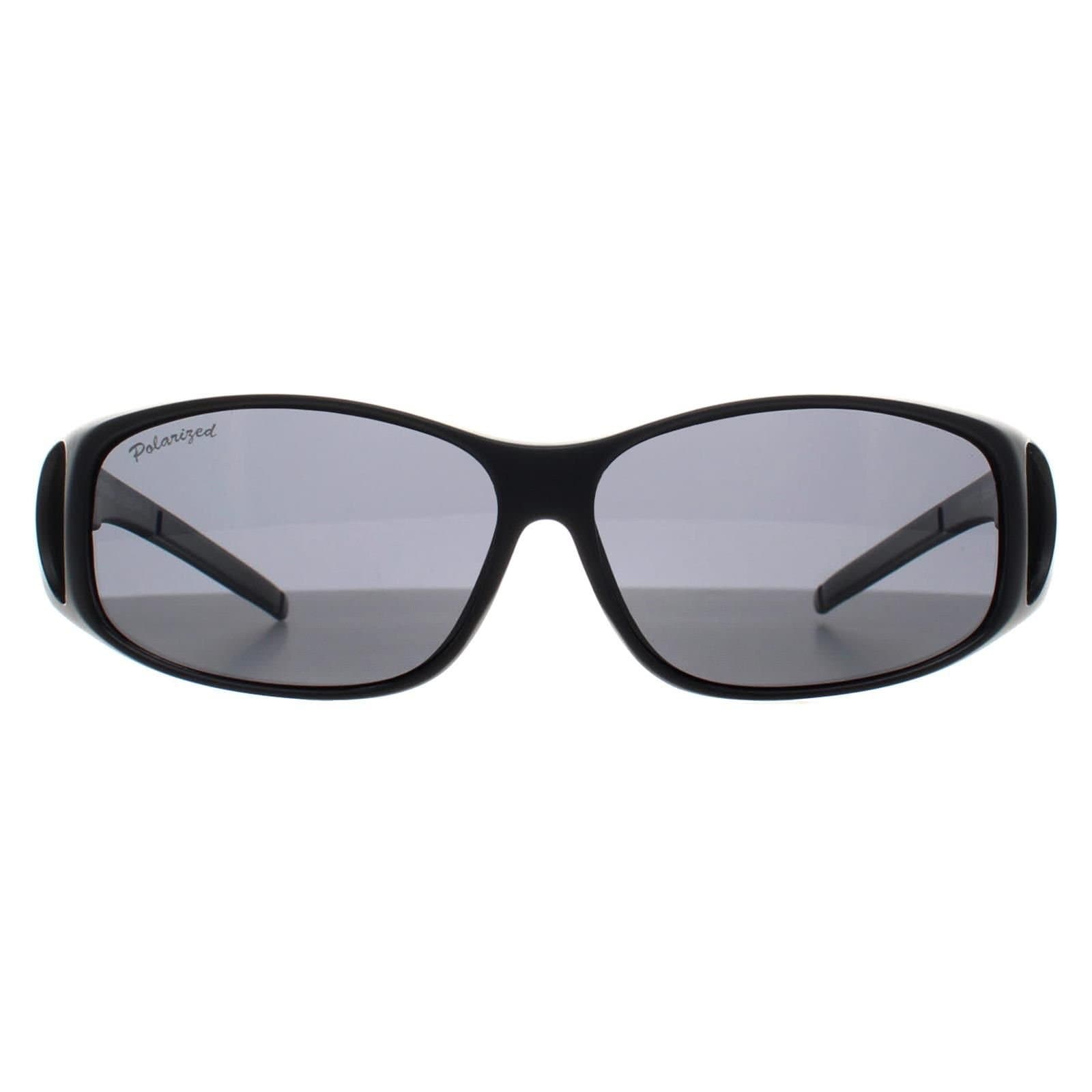 montana montana Men's Rectangle Black Smoke Polarized MFO1 Fit Over Glasses Sunglasses