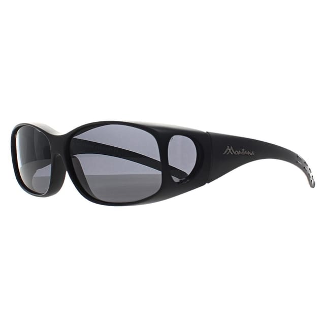 montana montana Men's Rectangle Black Smoke Polarized MFO1 Fit Over Glasses Sunglasses - 2