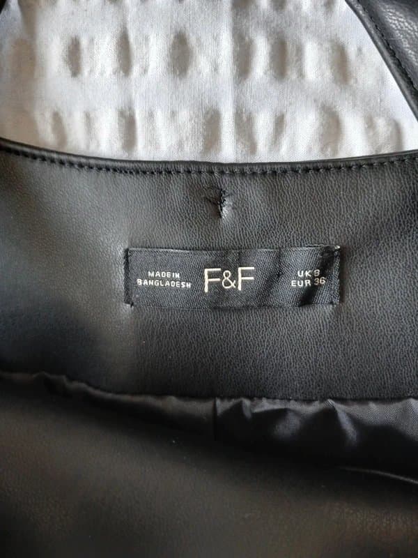 F&F Faux leather mini dress