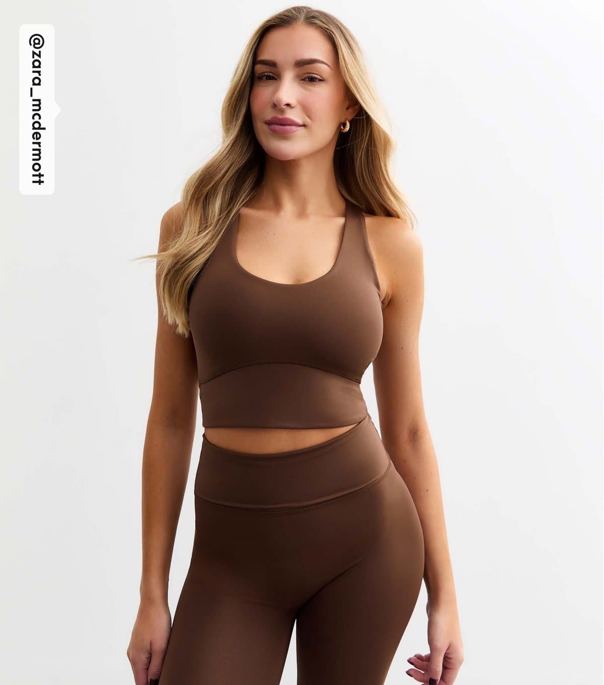 Rise Rise Brown Active Scoop Neck Vest by Zara McDermott