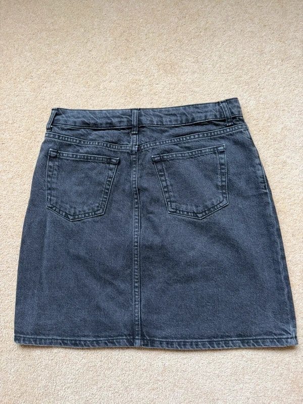 Topshop Moto Black Denim Mini Skirt