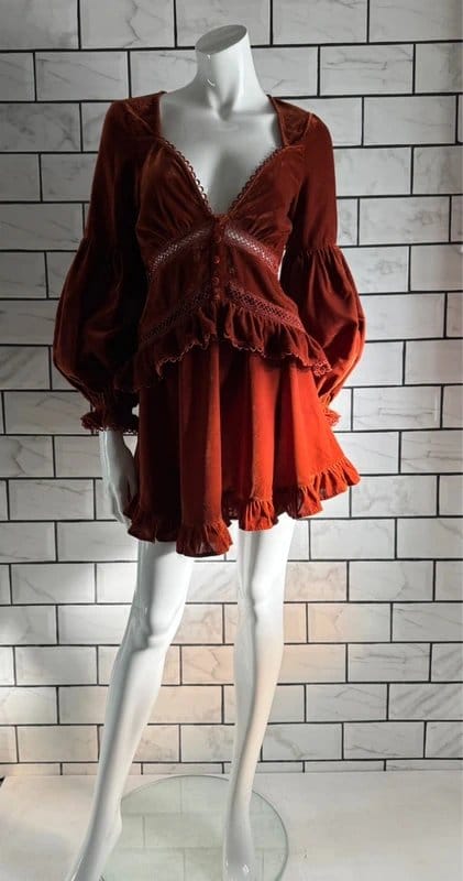 ASOS ASOS Boho Velvet Dress - 1