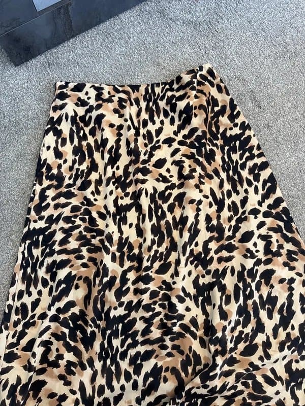 ASOS ASOS leopard print midi skirt