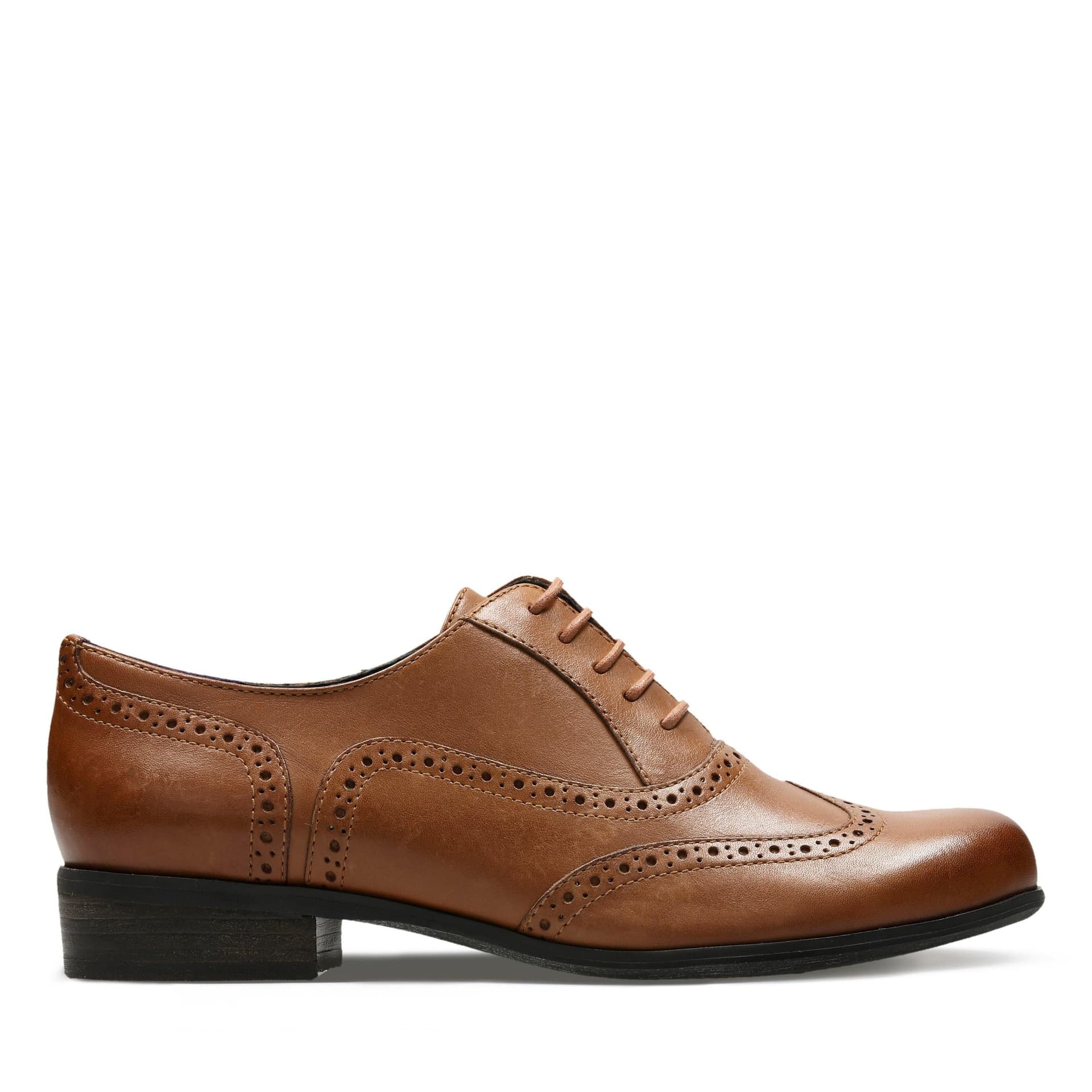 Clarks Clarks Women's Hamble Oak Dark Tan Leather Brogues, Lace Up in Brown
