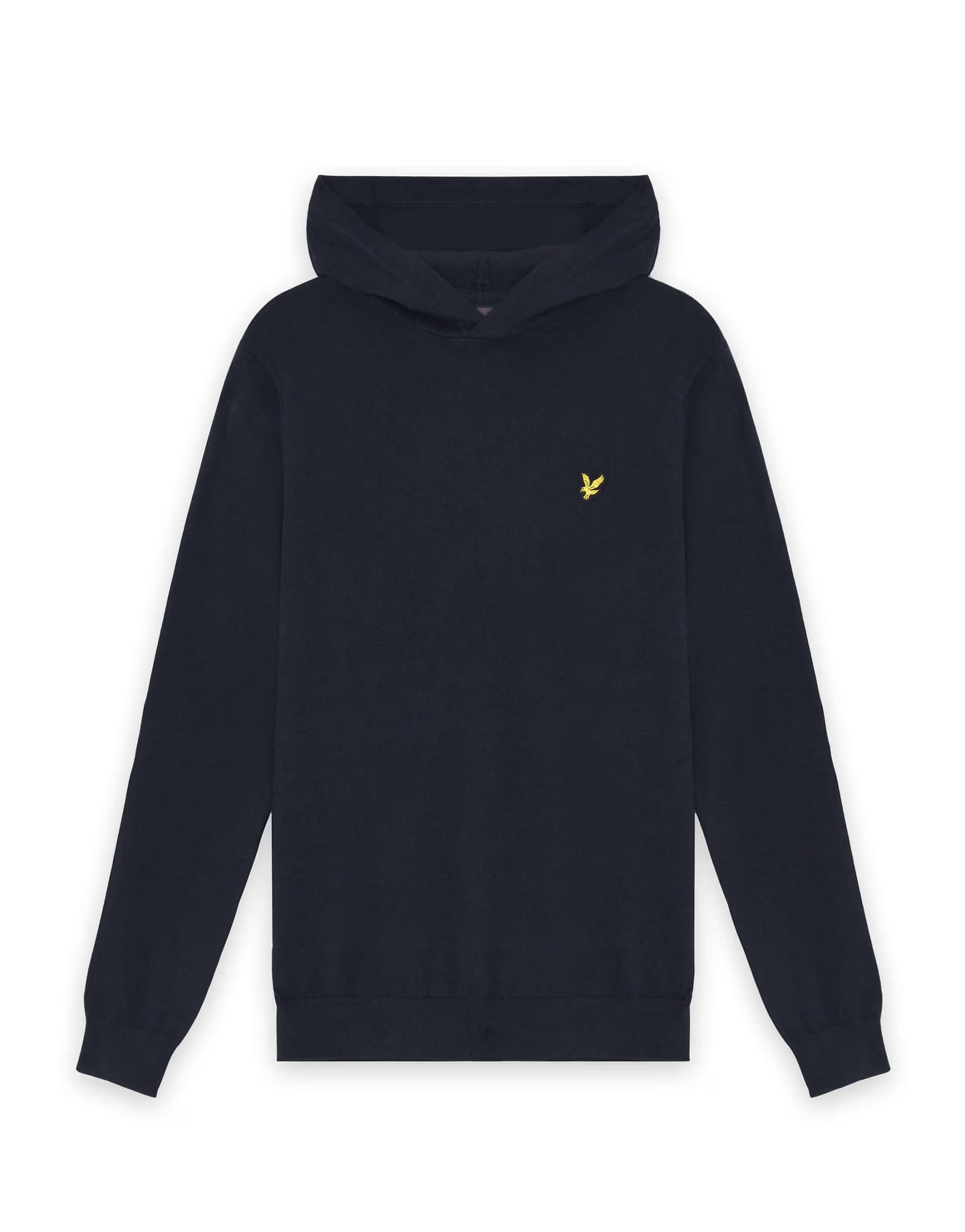 ASOS Lyle & Scott Mid knits golf pullover hoodie in z271 dark navy