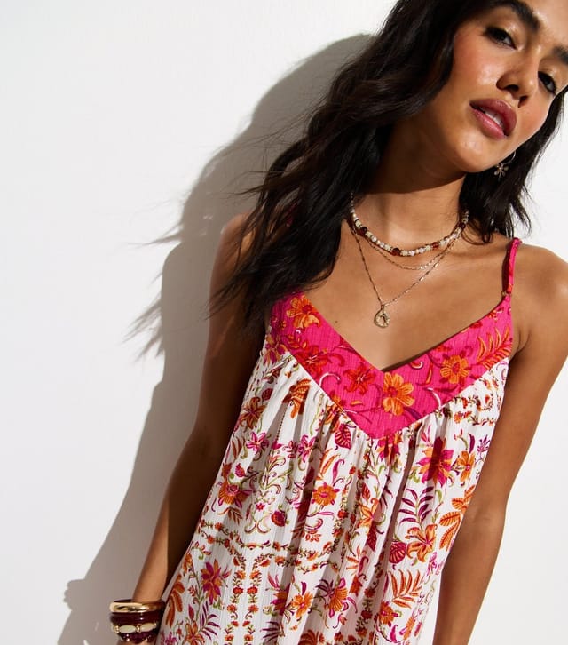 New Look Women's White Floral Print Maxi Beach Dress New Look - 2