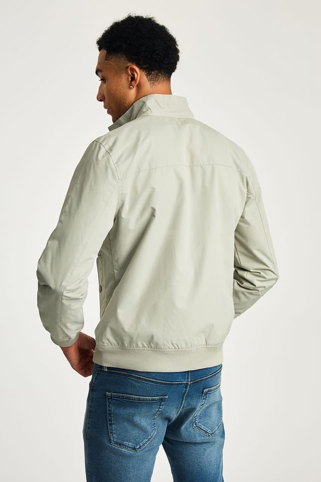 French Connection French Connection Men's Funnel Neck Harrington Jacket in Stone - 2