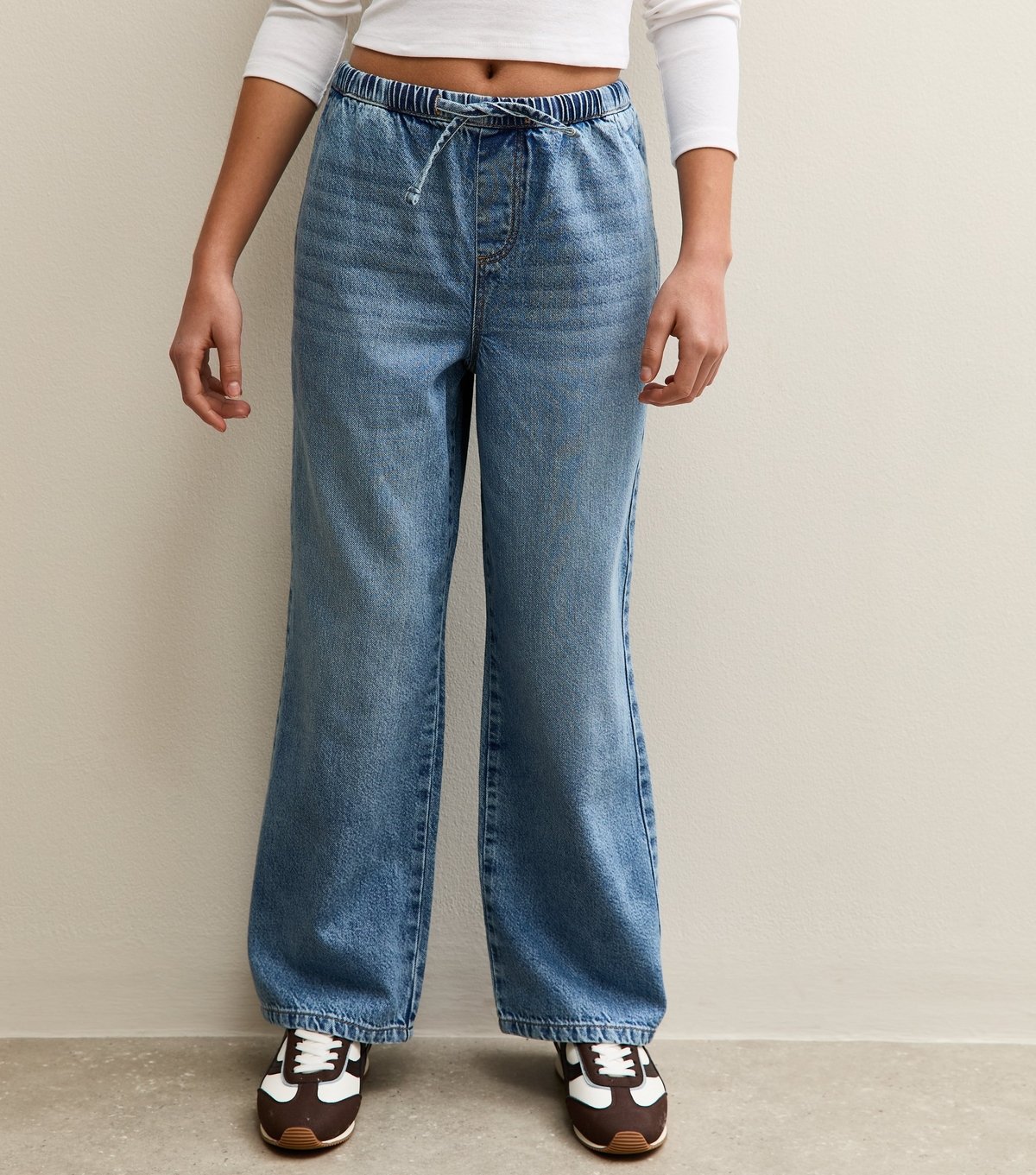 New Look Girls' Blue Drawstring Waist Jeans New Look - 3