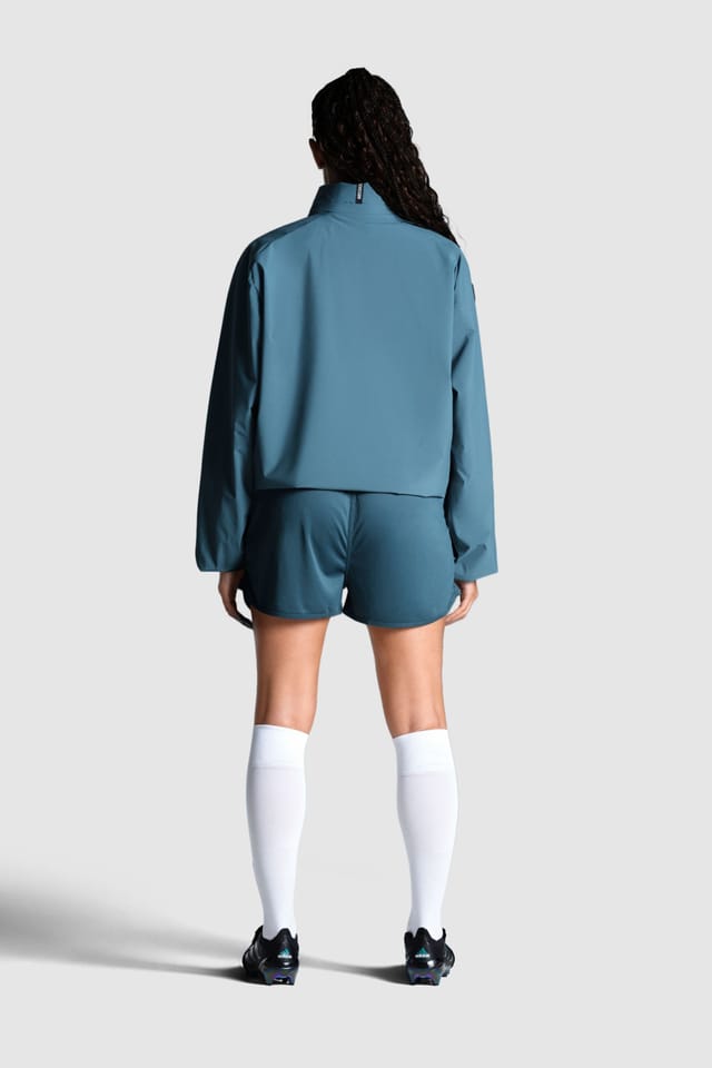 Miss Kick Miss Kick Women's Tifoso Windbreaker 1/4 Zip in Teal - 3