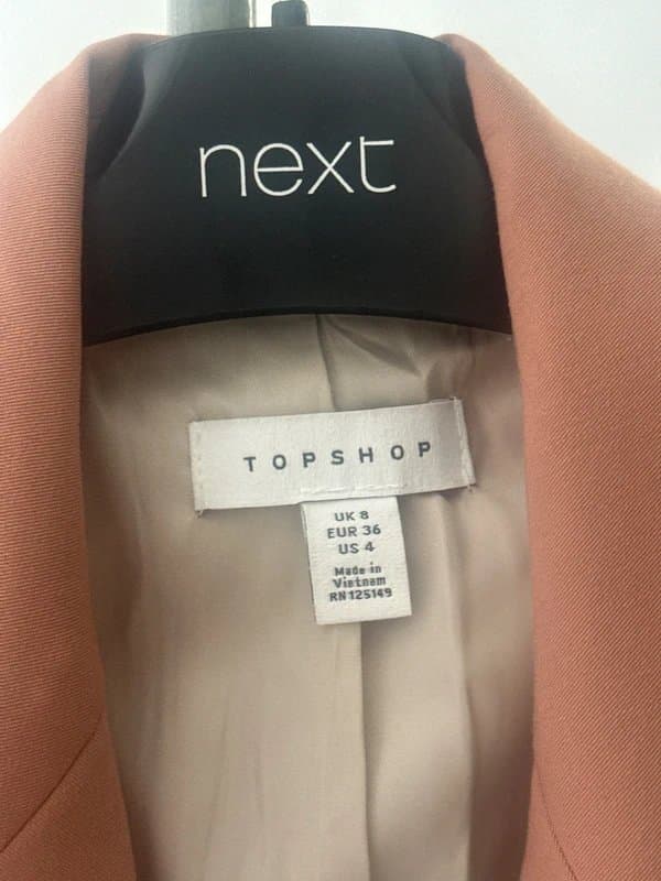 Topshop Pink/beige blazer