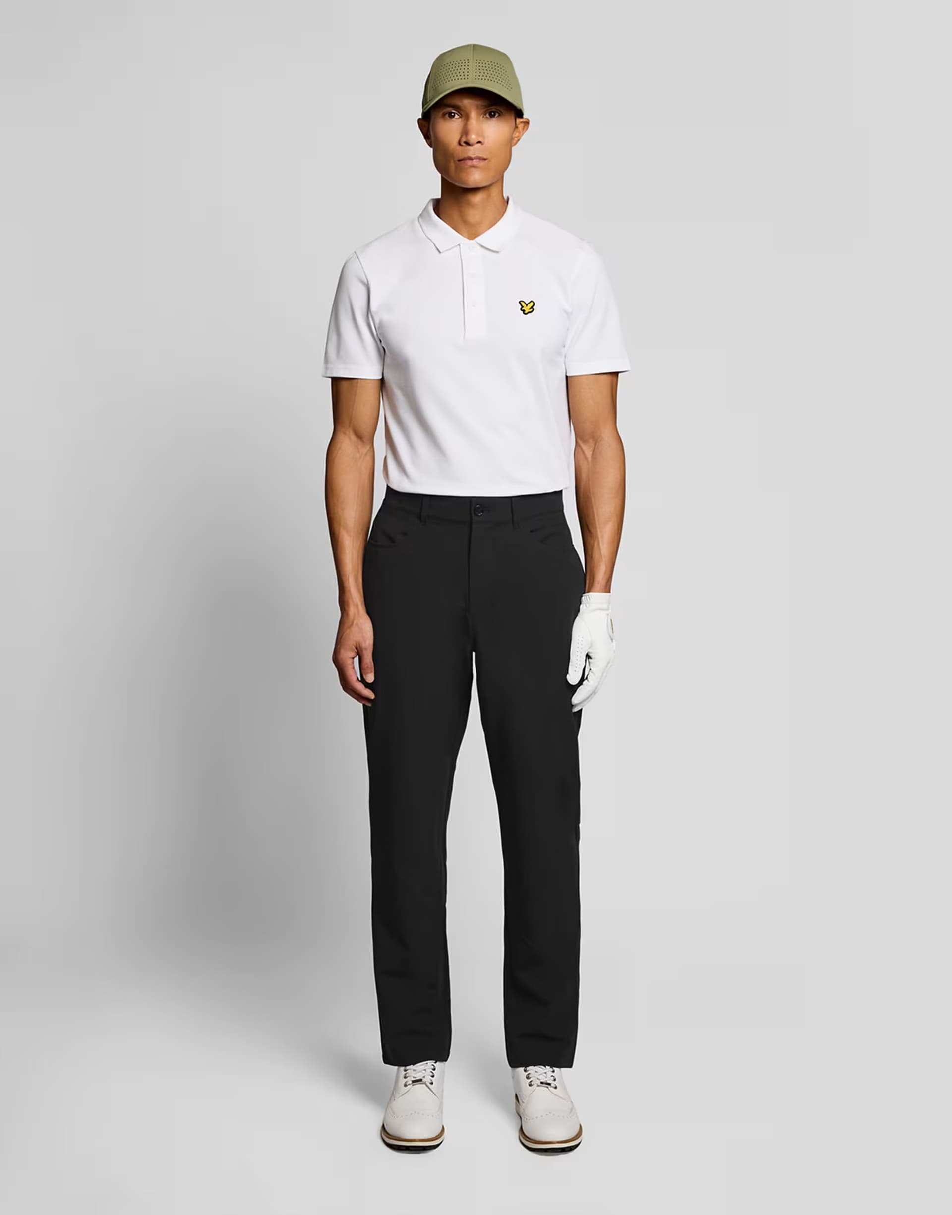 ASOS Lyle & Scott Trousers 5 pocket golf trousers in z865 jet black