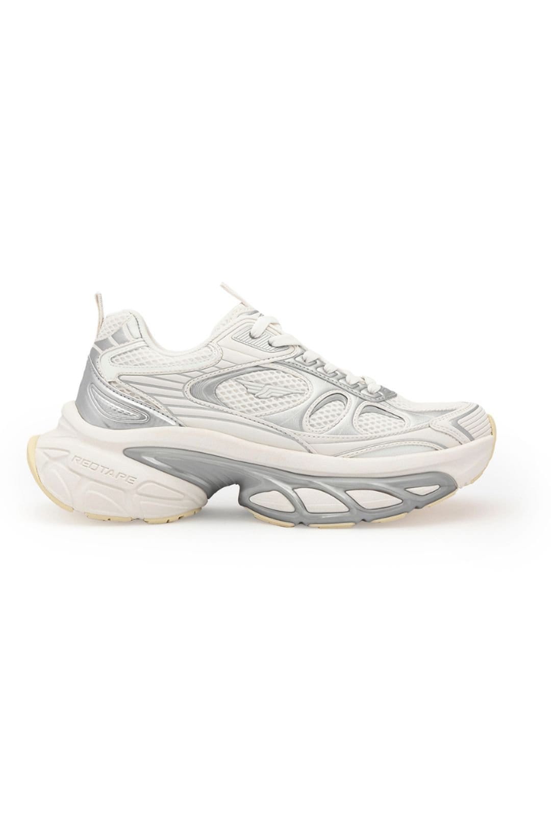 STYLEWISE STYLEWISE Women's DesertFlow Chunky Sole Trainers in Silver - 4