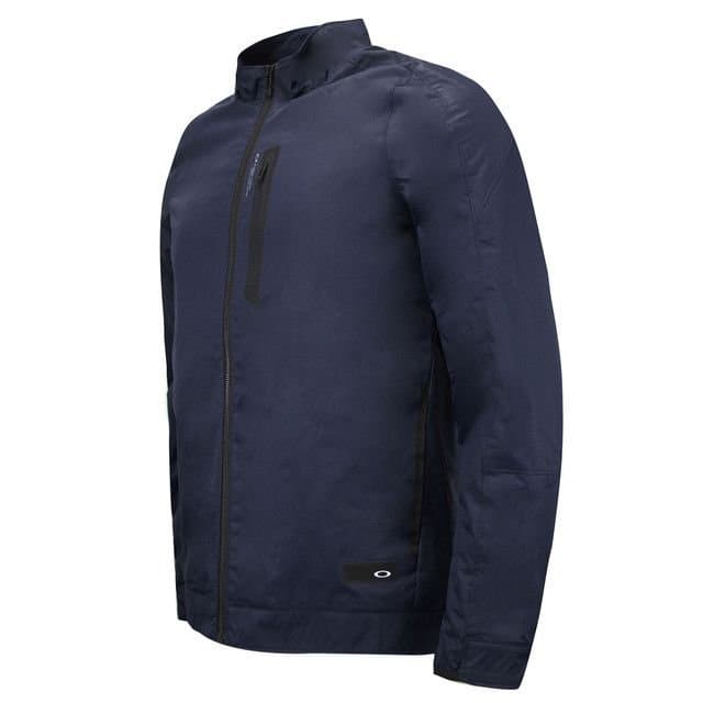 Oakley Oakley Men's City Performance Bomber Jacket Zip Up Track Top in Blue
