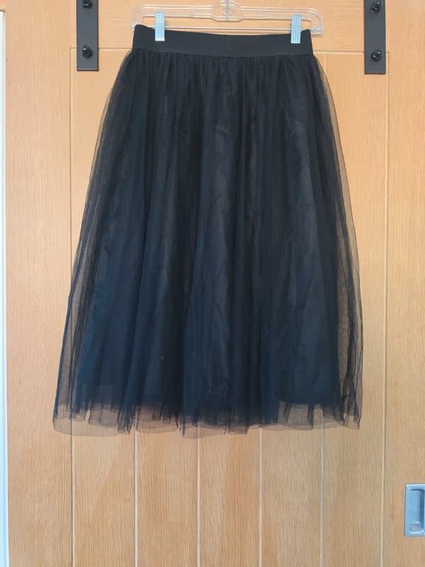 New Look New Look Black Tulle Midi Skirt Size 12