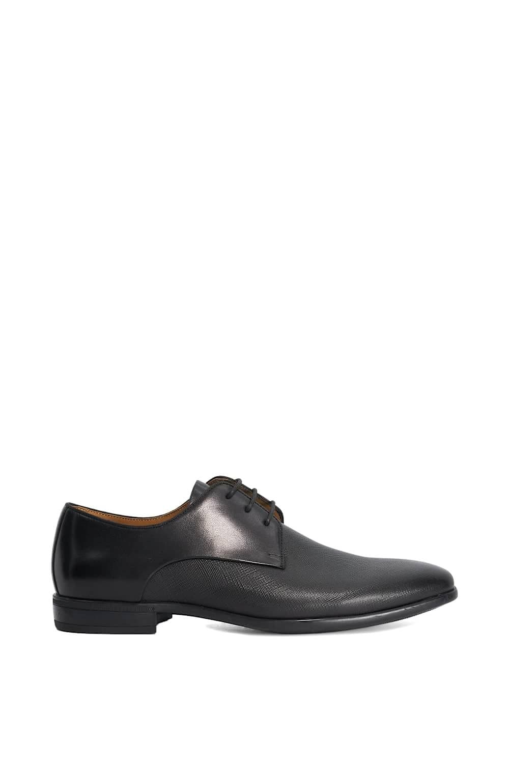 Dune London Dune London Men's Wide Fit 'Saffi' Leather Derbies in Black
