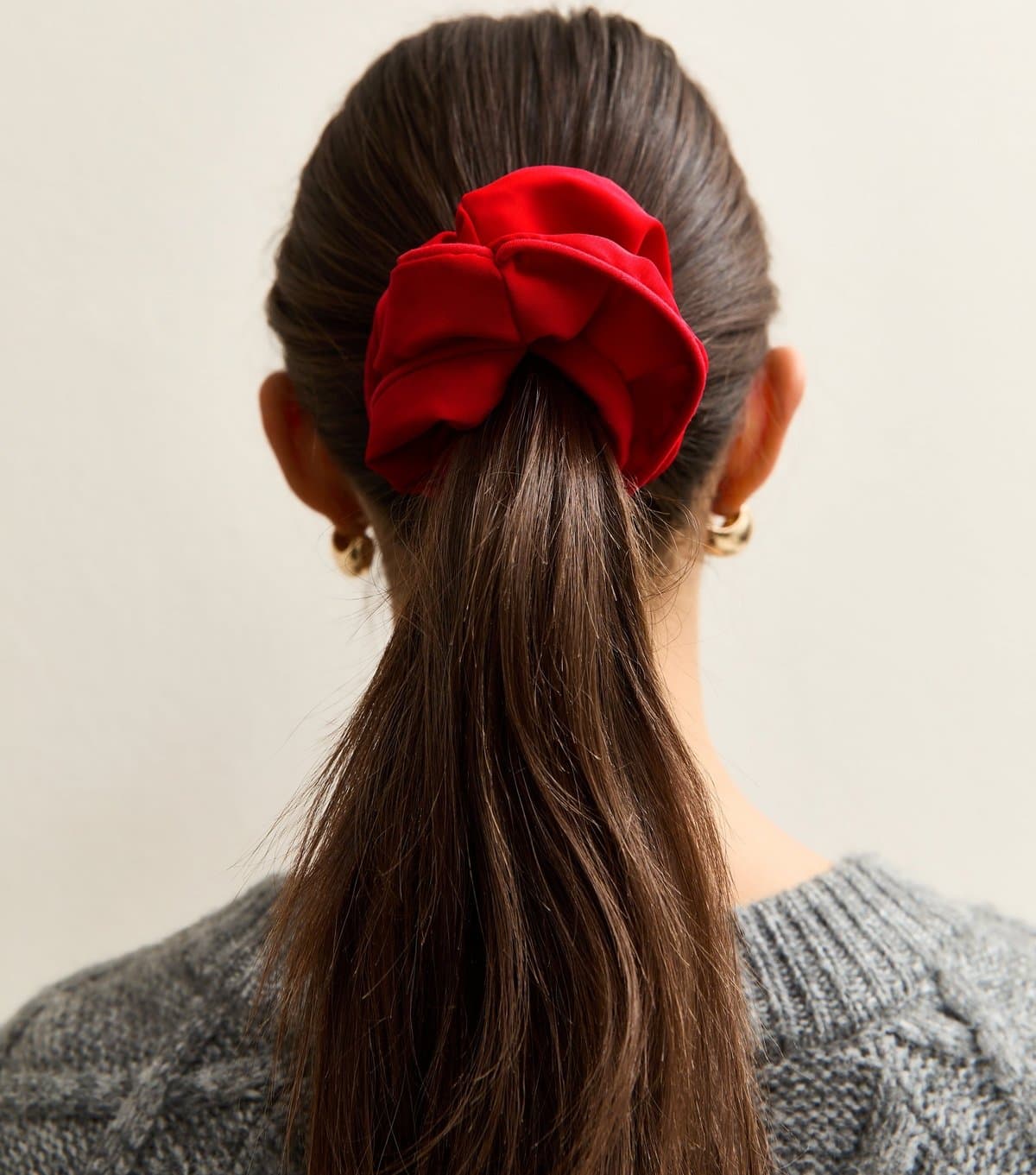 New Look Red Oversized Scrunchie New Look