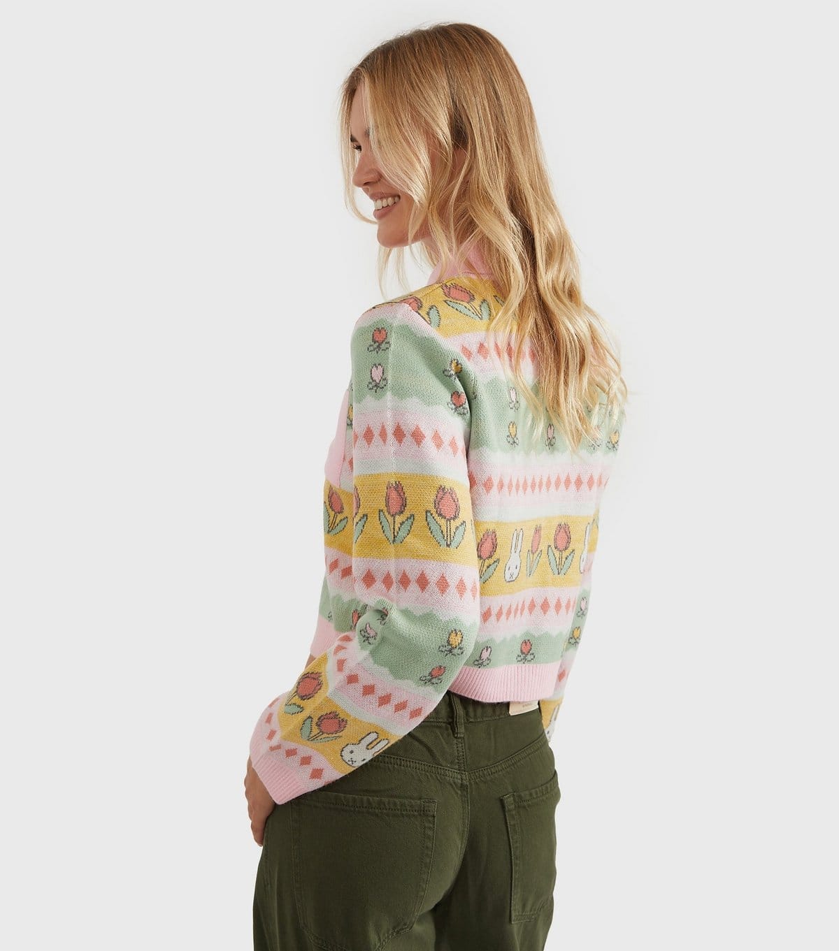 Skinnydip Women's Multicolour Miffy Cottage Knitted Cardigan Skinnydip New Look - 4