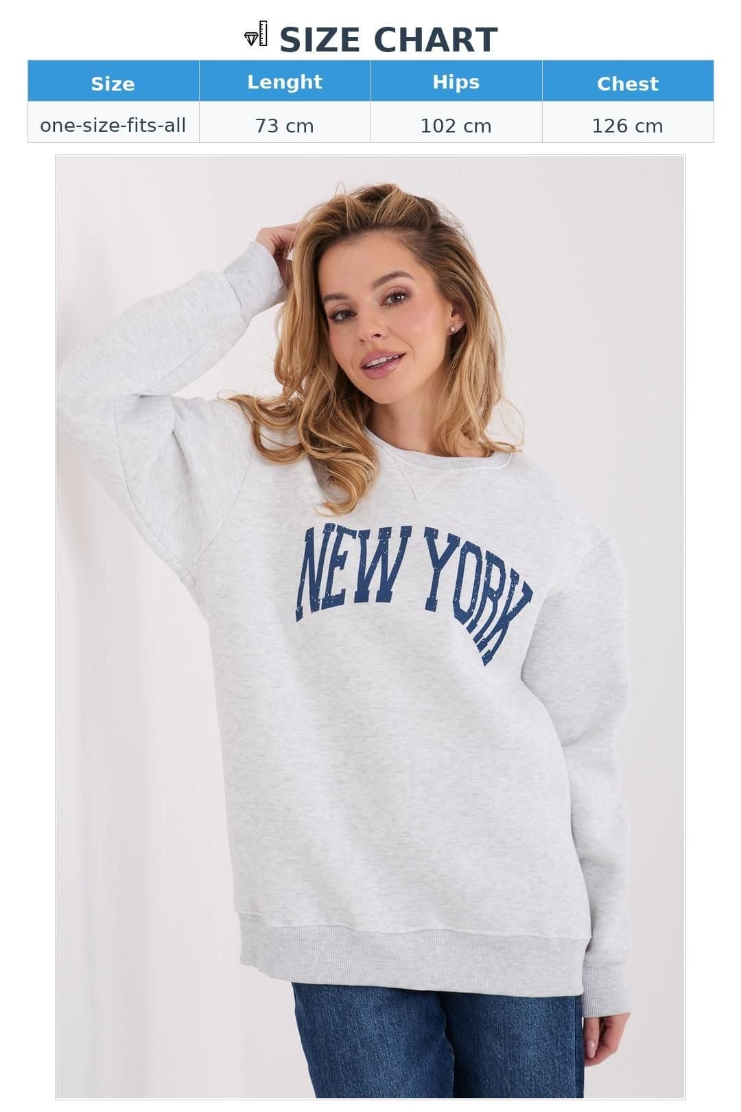 Love Lace Love Lace Women's Cotton Elastane Slogan Casual Sweatshirt in Grey - 4