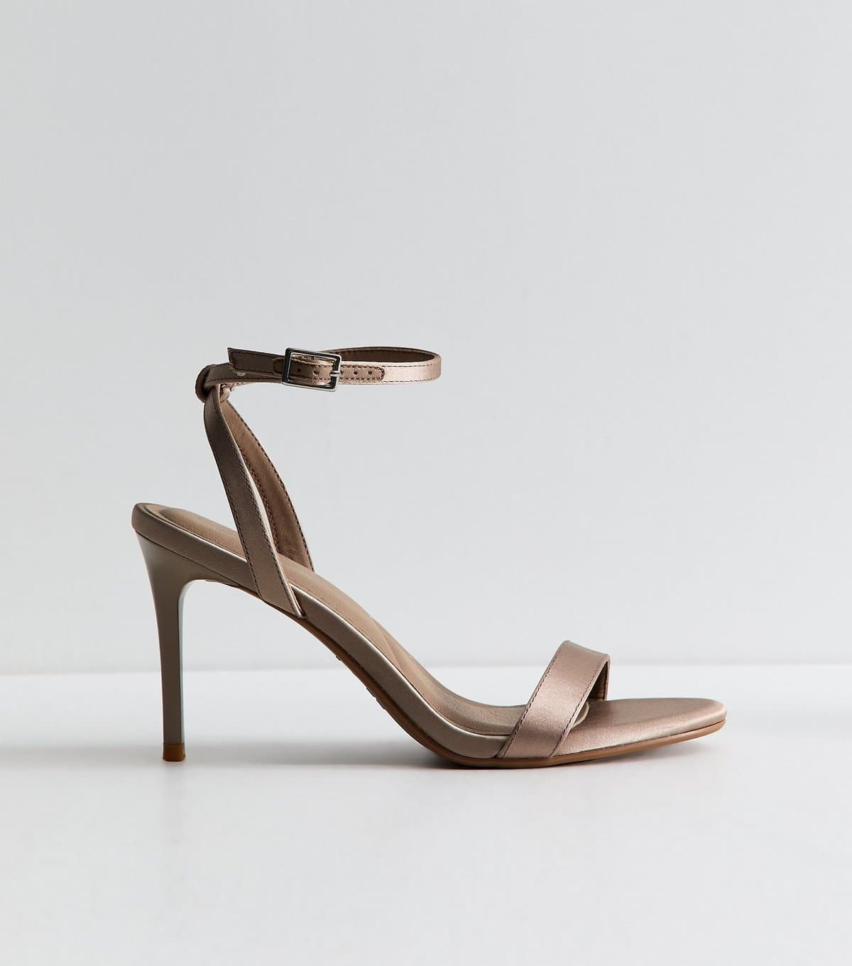 New Look New Look Light Brown Satin Strappy Stiletto Sandals