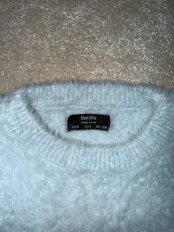 Bershka Bershka Baby blue fluffy knitted jumper