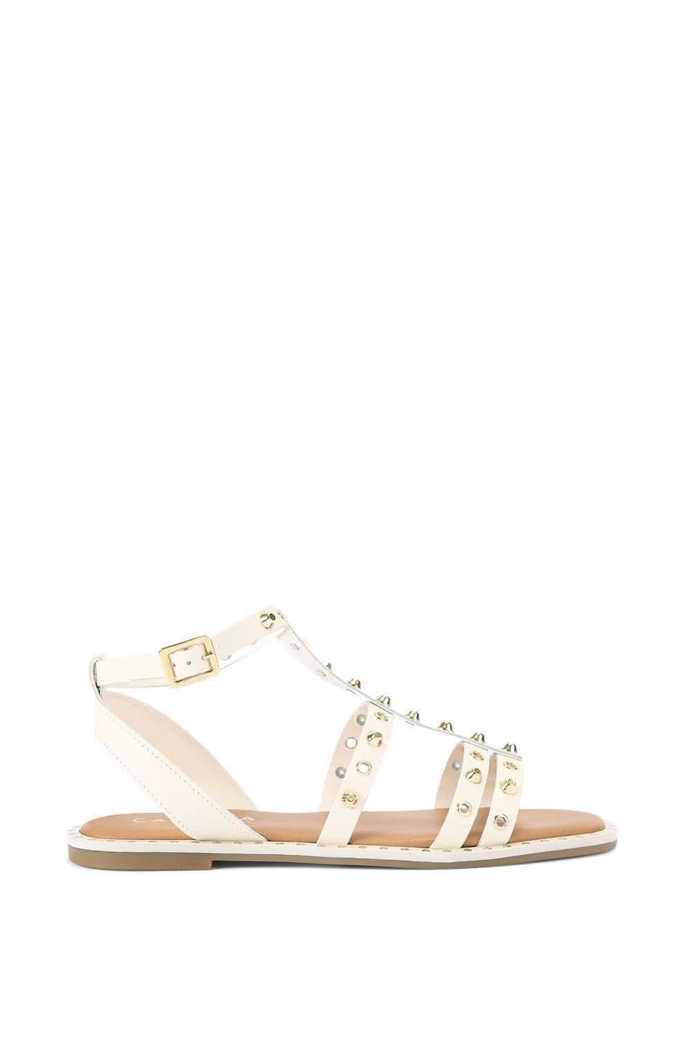 Carvela Carvela Women's 'Alia' Leather Sandals in Cream