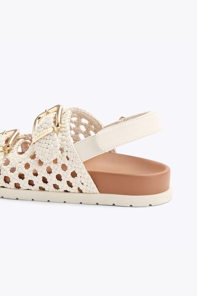 Carvela Carvela Women's 'Solina Weave' Sandals in Cream - 3