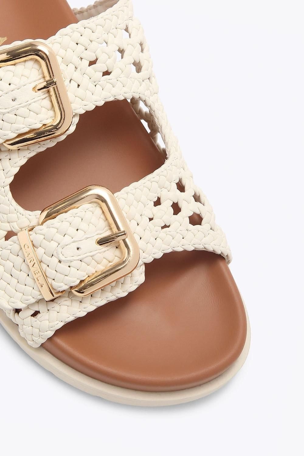 Carvela Carvela Women's 'Solina Weave' Sandals in Cream - 4