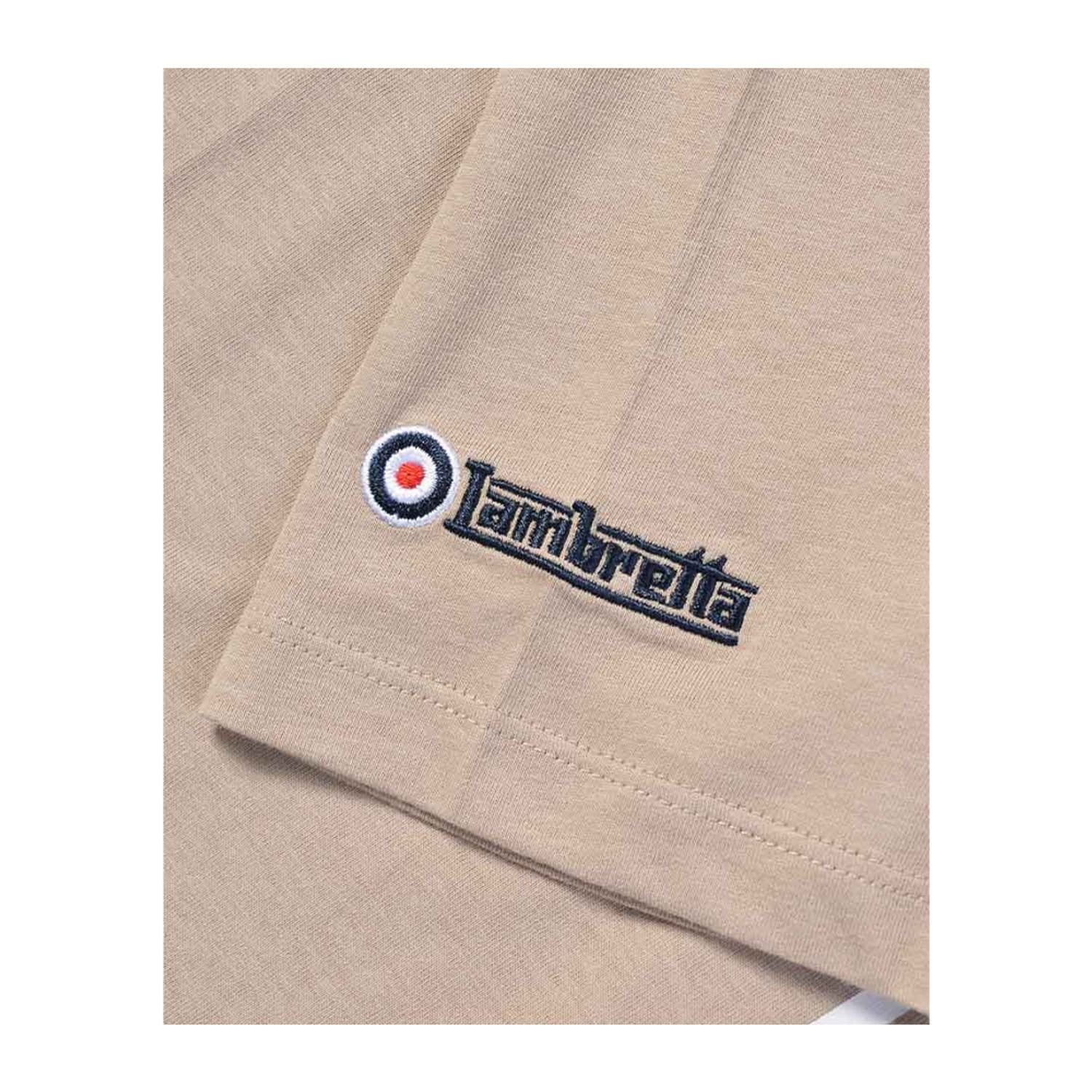 Lambretta Lambretta Men's SS25 Racing Stripe T-Shirt in Stone - 4