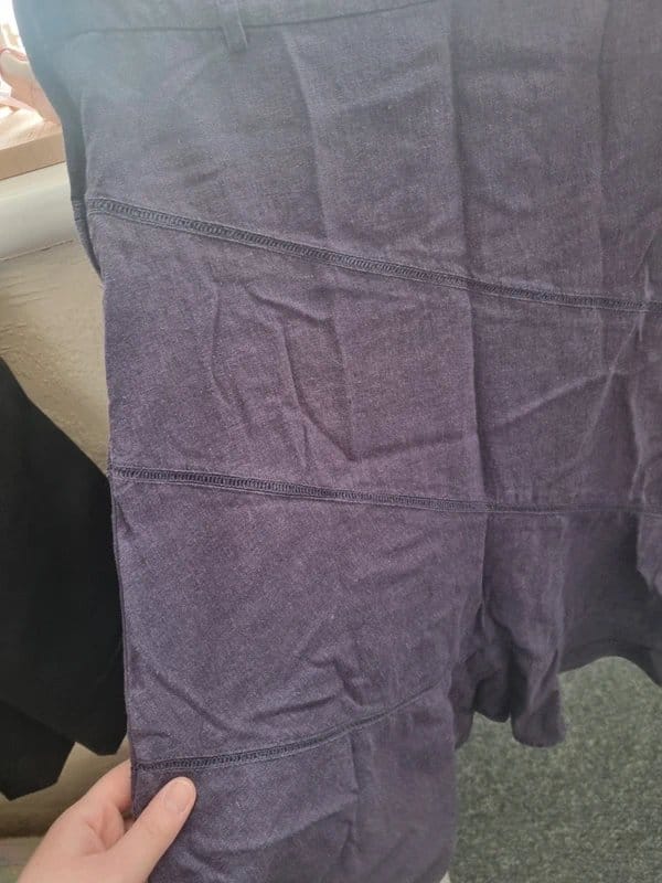 New Look Purple Embroidered Midi Skirt