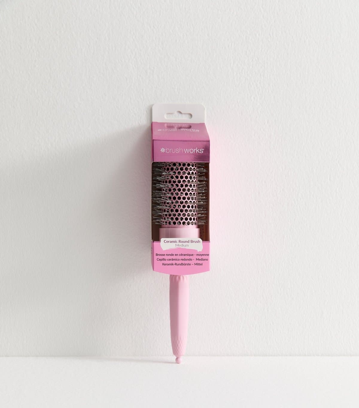 Brushworks Pink Medium Ceramic Round Hair Brush Brushworks New Look