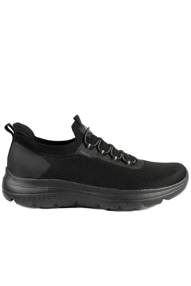 Pavers Pavers Men's Easy Step In Wide Fit Memory Foam Lace Up Trainers in Black - 2