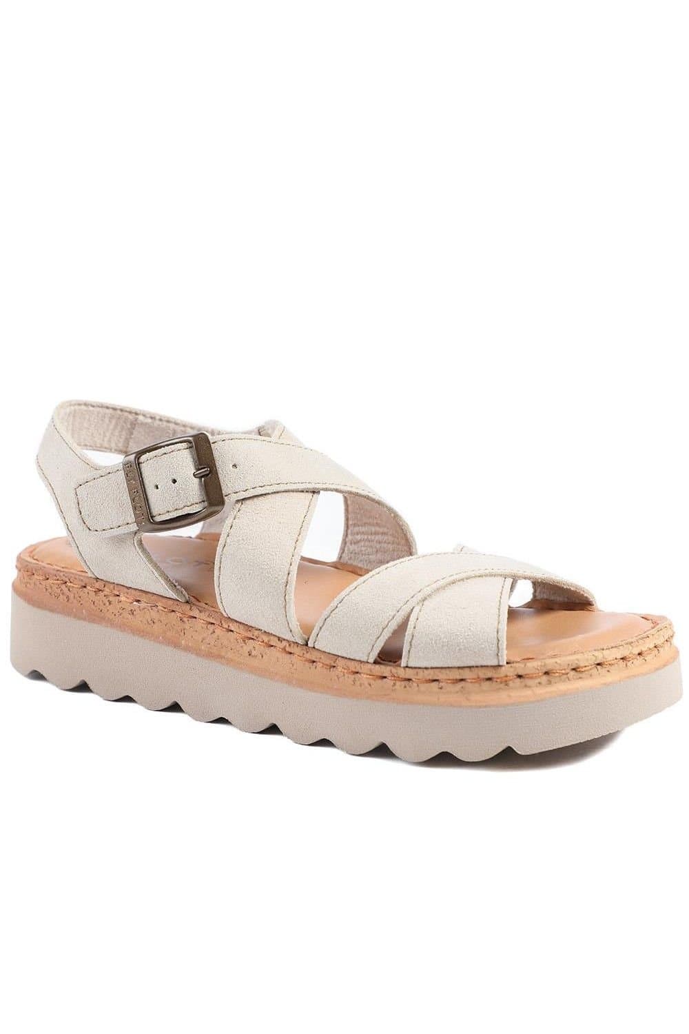 Fly Flot Fly Flot Women's FlyFlot Wedge Heel Buckled Sandals in Beige