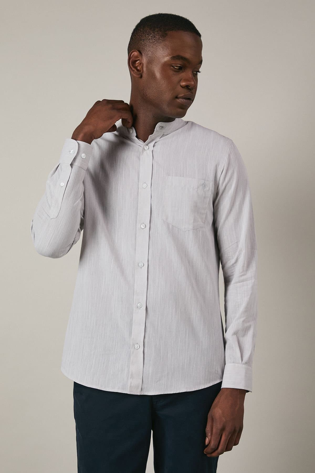 Maine Maine Men's Natural Grandad long Sleeve Shirt