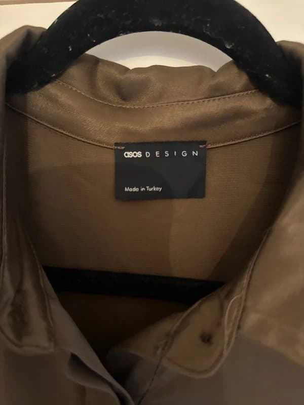 ASOS Design Brown lace silk dress