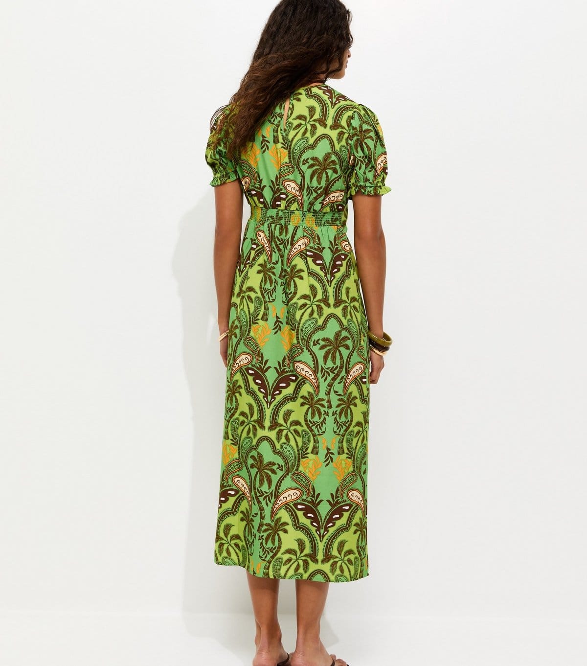 New Look Women's Green Paisley Short Sleeve Midi Dress New Look - 4