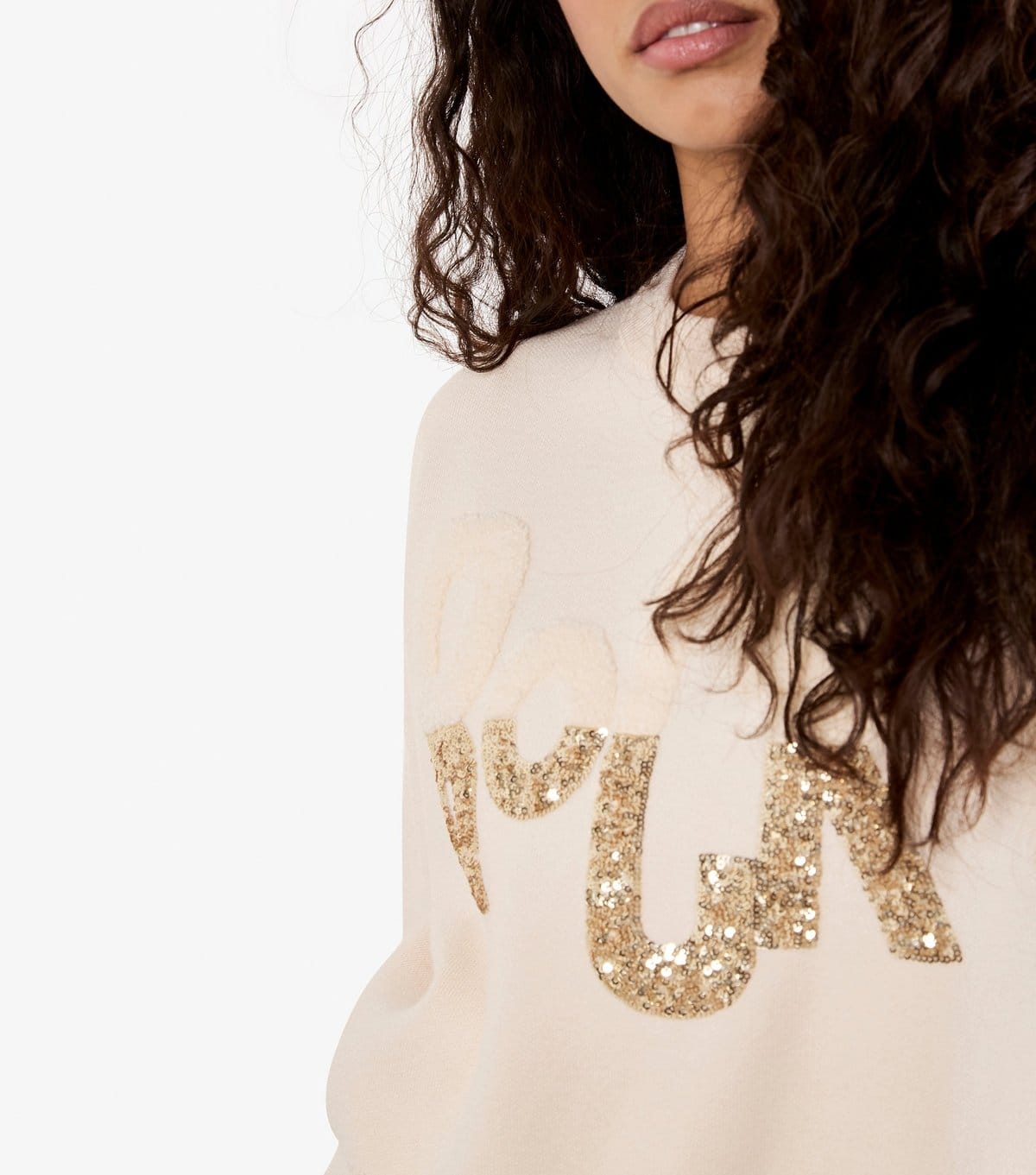 Apricot Women's Cream Rock Slogan Cropped Jumper Apricot New Look - 4